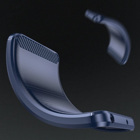 Carbon Case Silikonhülle für iPhone 16 - Blau