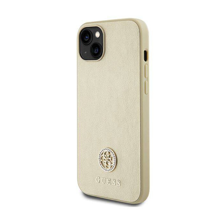 Guess GUHCP15MPS4DGPD iPhone 15 Plus 6,7&quot; Gold/Gold Hardcase Strass Metall Logo