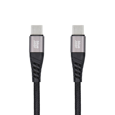 Kabel Blue Star z oplotem ze złączem USB C do USB C 3A 60W