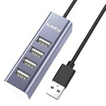 Rozdzielacz USB HUB 4xUSB KAKU Four-port USB Splitter (KSC-383) szary