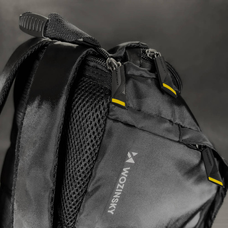 Wozinsky torba sportowa plecak bagaż podręczny torba 40x20x25 cm do samolotu czarny (WSB-B01)