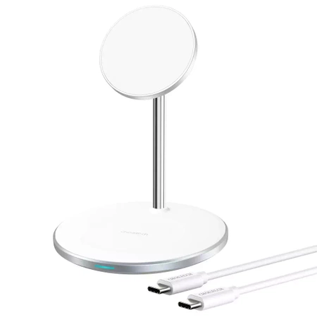 Choetech Qi 15W Wireless Charger for iPhone and AirPods Magnetic Holder Compatible with MagSafe silver (T581-F)