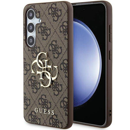 Oryginalne Etui GUESS hardcase 4G Big Metal Logo GUHCSA354GMGBR do Samsung Galaxy A35 brązowy