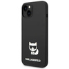 Original Handyhülle IPHONE 14 PLUS Karl Lagerfeld Hardcase Silicone Choupette Body (KLHCP14MSLCTBK) schwarz