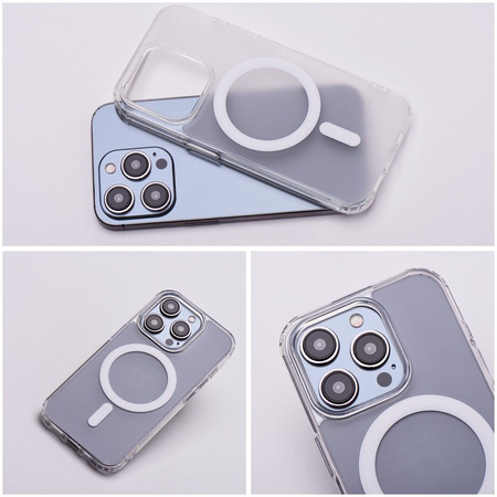 Futerał FROST MAG COVER kompatybilny z MagSafe do SAMSUNG S25 transparentny