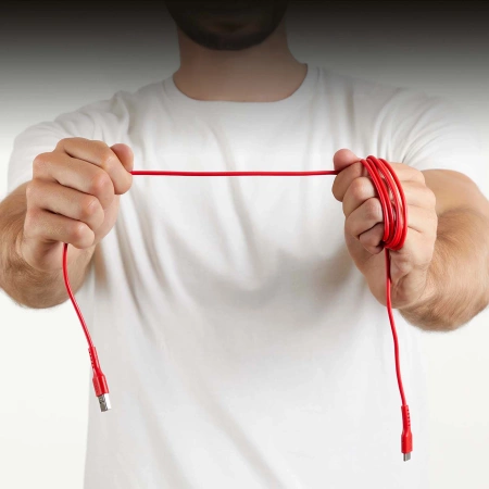 Kabel SBS TECABLEMICROC15R USB-A - USB-C 1,5 m - czerwony