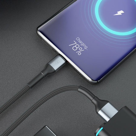 Accessories - 3mk Hyper Cable N-SERIES A to C 1m 9V/2A 18W QC 3.0 Black