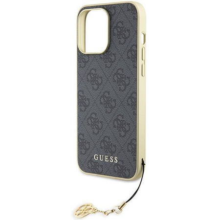 Etui Guess 4G Charms Collection do iPhone 15 Pro Max - szare