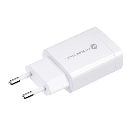 Forcell Ładowarka Sieciowa ze złączem USB A i kablem USB typ C - 2,4A 18W z funkcją Quick Charge 3.0