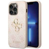 Guess 4G Big Metal Logo case for iPhone 15 Pro - pink