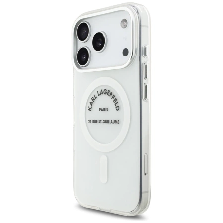 Karl Lagerfeld IML Karl RSG Logo MagSafe Case für iPhone 17 Pro - Transparent