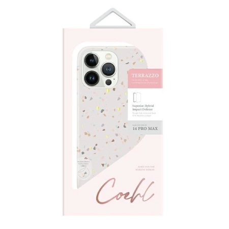 Uniq Coehl Terrazzo Hülle für iPhone 14 Pro Max – Sand