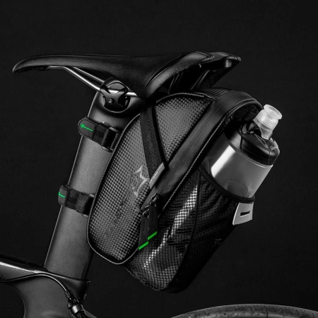 Rockbros C7-1 wasserdichte Fahrradtasche mit Sattelbefestigung 1,5l - Schwarz