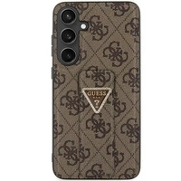 Guess GUHCS24LPGS4TDW S24 Ultra S928 brown/brown hardcase Grip Stand 4G Triangle Strass
