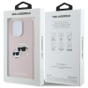 Etui Karl Lagerfeld Silicone nauble Heads Print MagSafe na iPhone 16 Pro - różowe