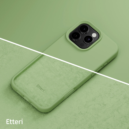 Nakładka Etteri Silicone Case do iPhone 16 Pro Max 6,9" jasnozielona