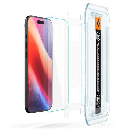 SZKŁO HARTOWANE SPIGEN GLAS.TR ”EZ FIT” 2-PACK  IPHONE 17 AIR CLEAR