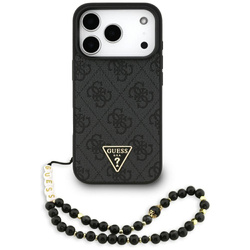 GUESS futerał do IPHONE 17 Pro kompatybilny z MagSafe GUHMP17LP4TSDPPSK (4G PU W/ Strap Triangle Logo) czarny