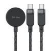 Acefast C6-11 USB-C 3in1 Kabel - 2x USB-C / Qi 480Mb/s 100W 1.2m - schwarz