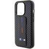 BMW Grip Stand Smooth & Carbon Hülle für iPhone 15 Pro – schwarz