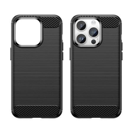 Carbon Case etui iPhone 14 Pro elastyczny żelowy pokrowiec na tył plecki czarny