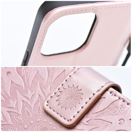 Kabura MEZZO Book do IPHONE 17 Pro mandala złoty róż