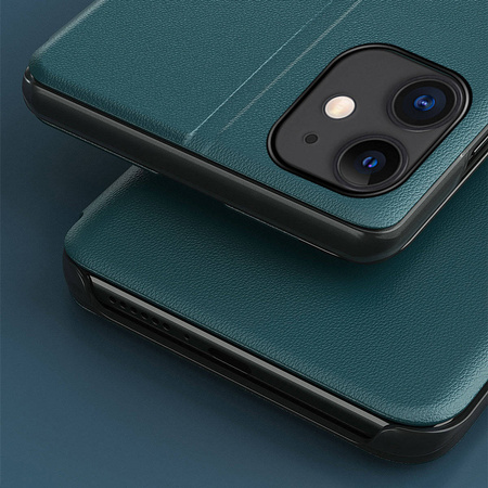 Eco Leather View Case elegancki futerał etui z klapką i funkcją podstawki iPhone 13 mini niebieski