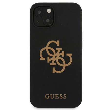 Guess nakładka do iPhone 13 Mini 5,4" GUHCP13SLS4GGBK czarny hard case Silicone 4G Logo