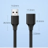 Ugreen cable cord extension adapter USB 3.0 (female) - USB 3.0 (male) 2 m black (US129 10373)