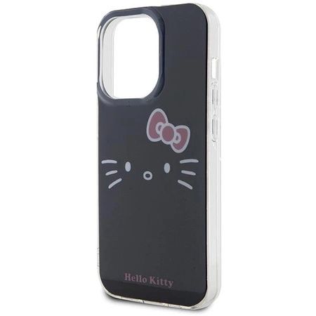 Hello Kitty IML Kitty Face Hülle für iPhone 15 Pro Max – Schwarz