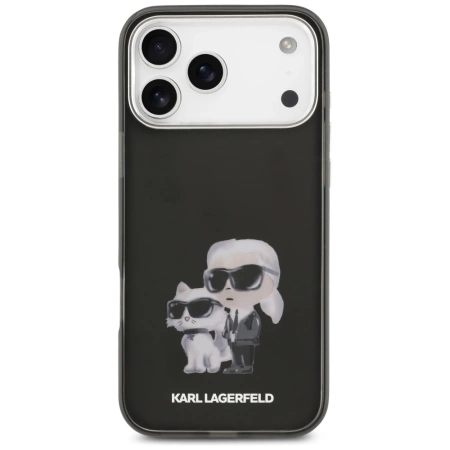 Karl Lagerfeld IML Aquarelle Karl & Choupette & Logo MagSafe Case for iPhone 17 Pro - Black