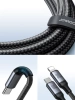 2-in-1-Kabel Joyroom Speedy-Serie SA21-1T2 USB-C - USB-C / Lightning 100 W 1,5 m schwarz