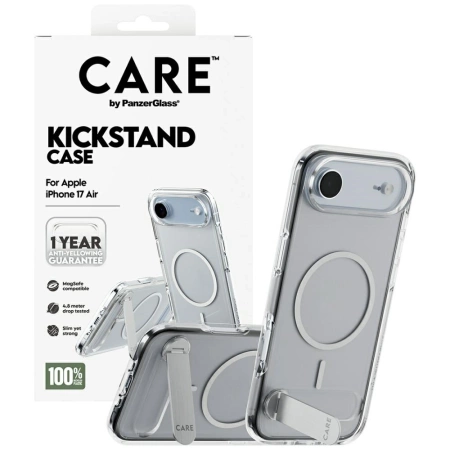 CARE by PanzerGlass Feature Case with Kickstand MagSafe for iPhone Air - Clear