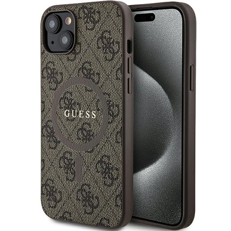 Oryginalne Etui GUESS Hardcase GUHMP14SG4GFRW do iPhone 14 (Kompatybilny z Magsafe / 4G Ring classic logo / brązowy)
