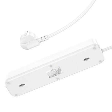 HOCO listwa zasilająca 4-gniazdowa + 2 x USB QC3.0 18W + Typ C PD 20W Aura NS1 biała