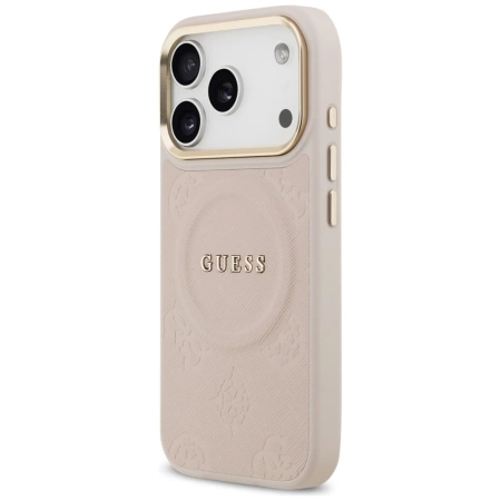 Guess Peony Hot Stamp MagSafe Case for iPhone 17 Pro - Pink