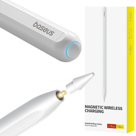 Rysik z aktywną końcówką Baseus Smooth Writing 2 Overseas Edition do iPad z wymienną końcówką - biały