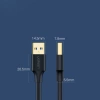 Kabel Ugreen US128 10370 USB-A 3.0 / USB-A 3.0 5Gb/s 1m - czarny