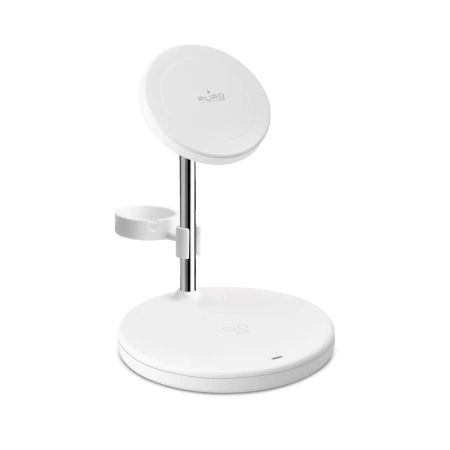 Puro Mag Station 3-in-1-Induktionsladegerät mit Ständer – Weiß