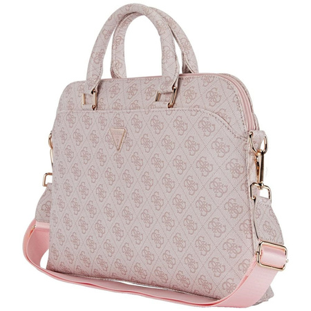 Tasche LAPTOP 15" Guess 4G Zipper Pocket Triangle Logo rosa
