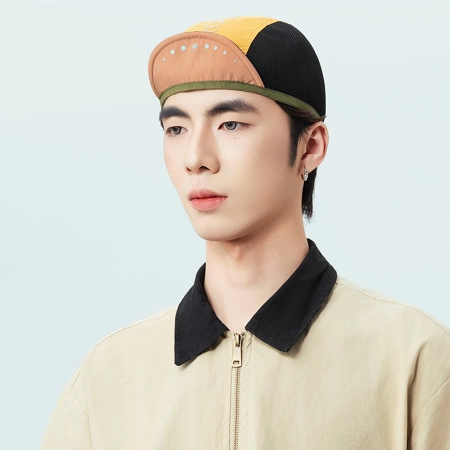 Rockbros Fahrradmütze mit Visier, Helmüberzug - Gelb