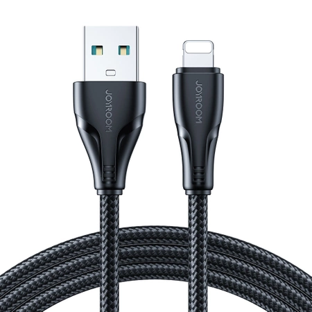 Joyroom kabel USB - Lightning 2.4A Surpass Series 3 m czarny (S-UL012A11)