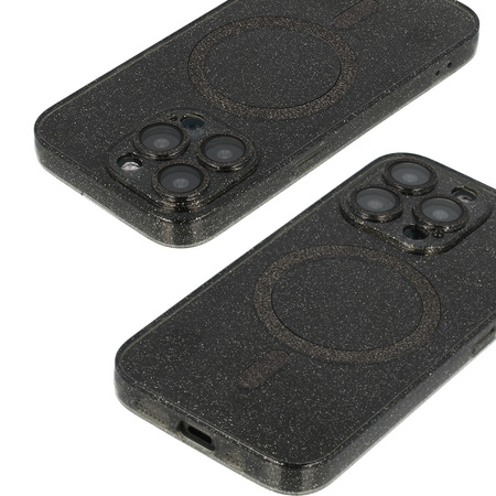 Glitter Magsafe Case do Iphone 14 Pro czarny clear