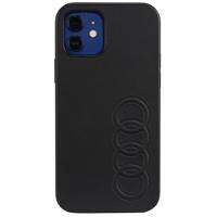 Audi Kunstleder iPhone 12/12 Pro 6,1" schwarz/schwarz Hardcase AU-TPUPCIP12P-TT/D1-BK