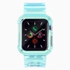 Silikonowa opaska pasek bransoleta bransoletka etui Strap Light Set do zegarka Apple Watch 44 mm - niebieska