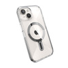 Speck Presidio Perfect-Clear Grip ClickLock & MagSafe - Etui iPhone 16e / iPhone 15 / iPhone 14 / iPhone 13 (Clear / Chrome Finish / Serene Silver)