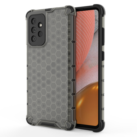 Honeycomb case armored cover with a gel frame for Samsung Galaxy A53 5G black
