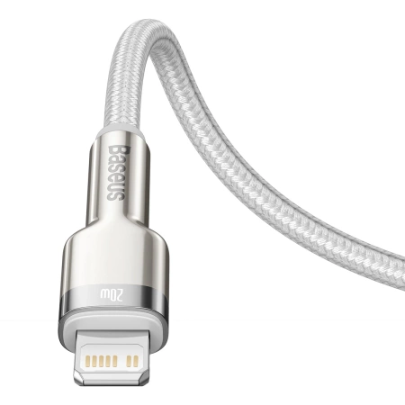 Baseus Cafule Metal Data kabel USB Typ C - Lightning 20 W Power Delivery 2 m biały (CATLJK-B02)