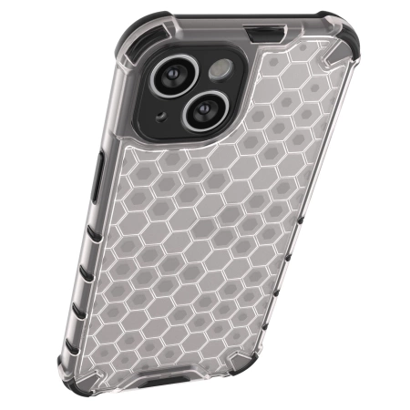 Honeycomb case for iPhone 14 armored hybrid cover black