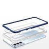 Klare 3in1 Hülle für Samsung Galaxy S21 5G Frame Gel Cover Blau